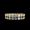 0.95 Cts 18k Yellow Gold Round Shape 3/4 Band Eternity Band