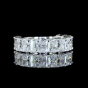 4.52 Cts Platinum Radiant Shape 3/4 Band Eternity Band