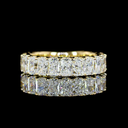2.7 Cts 14k Yellow Gold Radiant Shape 3/4 Band Eternity Band