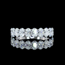 1.49 Cts 14k White Gold Oval Shape Half Eternity Eternity Band