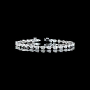 5.23 Cts 14k White Gold Pear Shape Tennis Bracelet