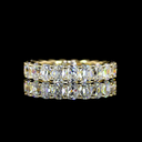 3.63 Cts 14k Yellow Gold Antique Cushion Shape Eternity Band Eternity Band