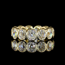 4.22 Cts 14k Yellow Gold Antique Cushion Shape Eternity Band Eternity Band