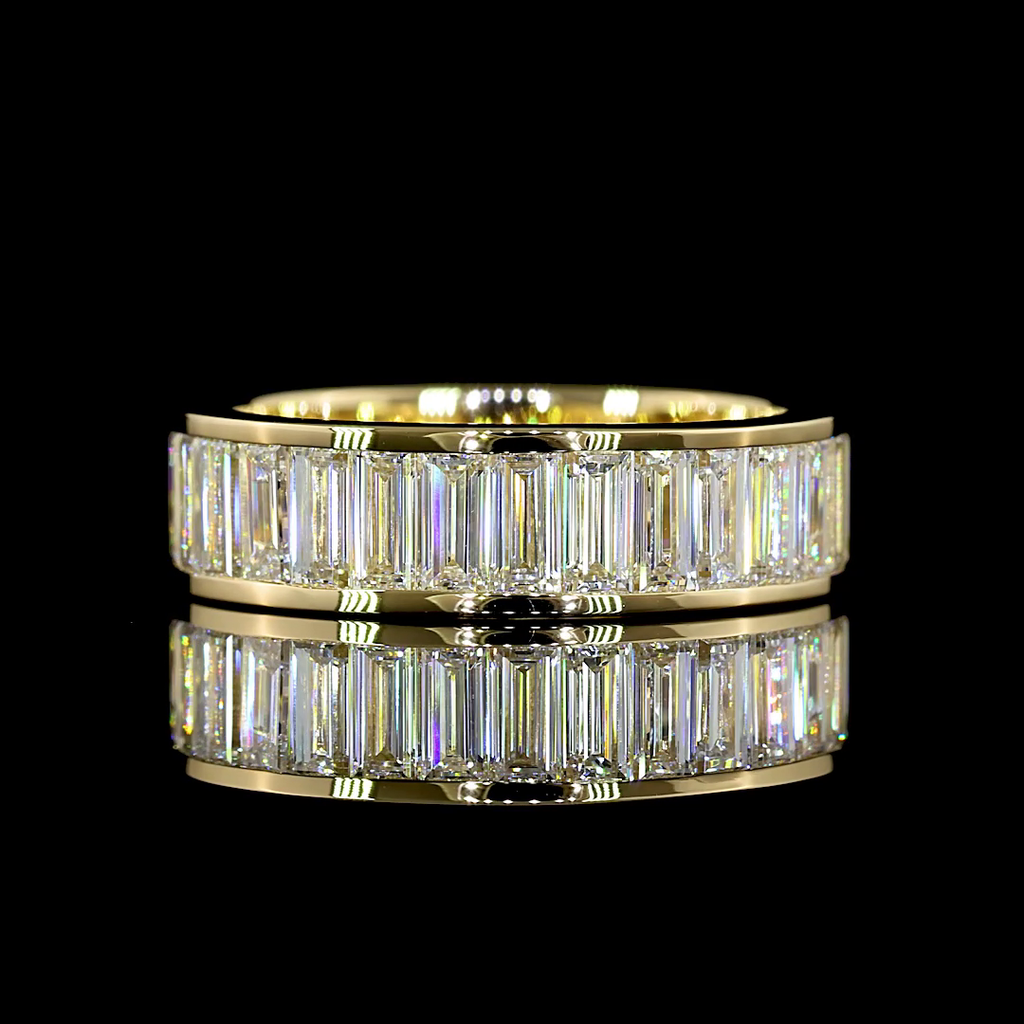 3.69 Cts 14k Yellow Gold Baguette Shape Eternity Band Eternity Band