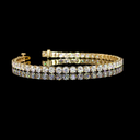 0.43 Cts 14k Yellow Gold Round Shape Tennis Bracelet