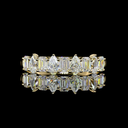 0.95 Cts 14k Yellow Gold Mix Shape 3/4 Band Eternity Band