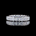 2.87 Cts 14k White Gold Asscher Shape Eternity Band Eternity Band
