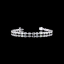 3 Cts 14k White Gold Mix Shape Tennis Bracelet