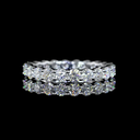 1.37 Cts 18k White Gold Round Shape Eternity Band Eternity Band