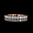 0.98 Cts 14k Rose Gold Round Shape 3/4 Band Eternity Band