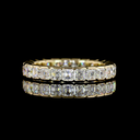 1.82 Cts 14k Yellow Gold Asscher Shape Eternity Band Eternity Band