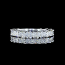 1.35 Cts 14k White Gold Radiant Shape 3/4 Band Eternity Band