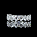 1.54 Cts Platinum Mix Shape 3/4 Band Eternity Band