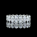 3.46 Cts Platinum Oval Shape Eternity Band Eternity Band