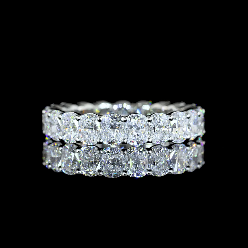 3.87 Cts Platinum Cushion Brilliant Shape Eternity Band Eternity Band