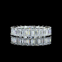 5.15 Cts Platinum Emerald Shape Eternity Band Eternity Band