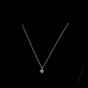 1.31 Cts 14k White Gold Princess Shape Solitaire Pendant