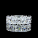 10.52 Cts 14k White Gold Radiant Shape Eternity Band Eternity Band