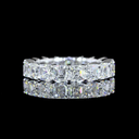 5.89 Cts 14k White Gold Asscher Shape Eternity Band Eternity Band