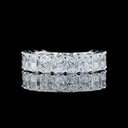 2.86 Cts 14k White Gold Radiant Shape 3/4 Band Eternity Band