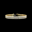 7.45 Cts 14k Yellow Gold Emerald Shape Tennis Bracelet
