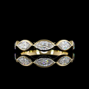 1.04 Cts 14k Yellow Gold Marquise Shape 5 Stones Eternity Band