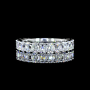 1.78 Cts Platinum Antique Cushion Shape 3/4 Band Eternity Band