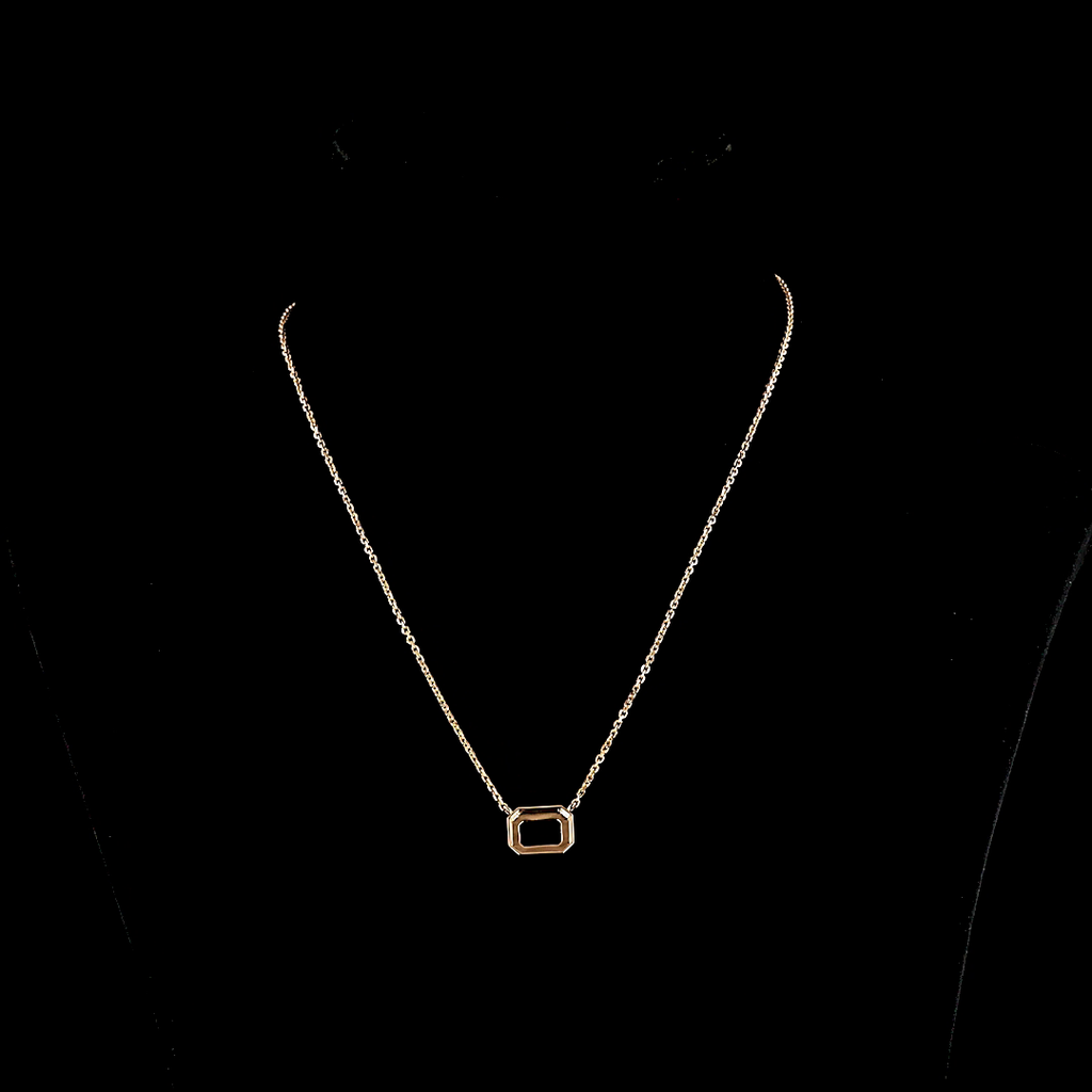 0 Cts 14k Rose Gold Shape Solitaire Pendant