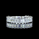1.81 Cts Platinum Emerald Shape 3/4 Band Eternity Band