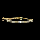 0.81 Cts 14k Yellow Gold Round Shape Tennis Bracelet