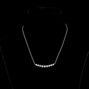 1 Cts 14k White Gold Round Shape Riviera Pendant