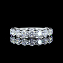2.32 Cts Platinum Round Shape 3/4 Band Eternity Band