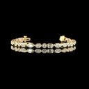 6.03 Cts 18k Yellow Gold Mix Shape Tennis Bracelet