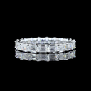 2.23 Cts 14k White Gold Emerald Shape Eternity Band Eternity Band