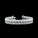 9.59 Cts 14k White Gold Pear Shape Tennis Bracelet