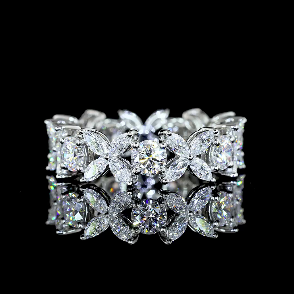 1.9 Cts Platinum Round Shape Eternity Band Eternity Band