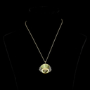 0.38 Cts 14k Yellow Gold Pear Shape Symbol Pendant