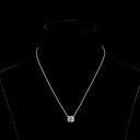2.26 Cts 14k White Gold Asscher Shape Solitaire Pendant