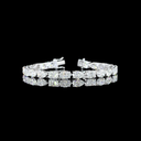 16.66 Cts 14k White Gold Mix Shape Tennis Bracelet