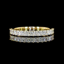 1.07 Cts 14k Yellow Gold Princess Shape Half Eternity Eternity Band