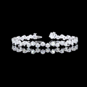 6.72 Cts 14k White Gold Round Shape Tennis Bracelet