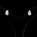 2.36 Cts 14k White Gold Pear Shape Studs Earring