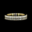 0.26 Cts 14k Yellow Gold Round Shape Half Eternity Eternity Band