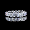 1.85 Cts Platinum Emerald Shape Eternity Band Eternity Band