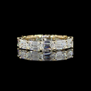4.06 Cts 14k Yellow Gold Emerald Shape Eternity Band Eternity Band