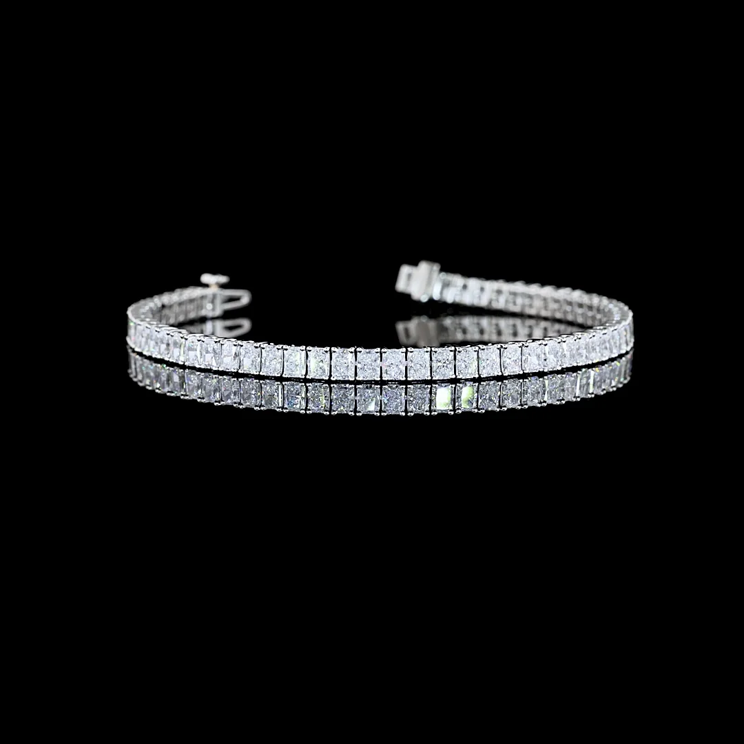 6.99 Cts Platinum Radiant Shape Tennis Bracelet
