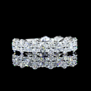 2.49 Cts Platinum Round Shape 3/4 Band Eternity Band