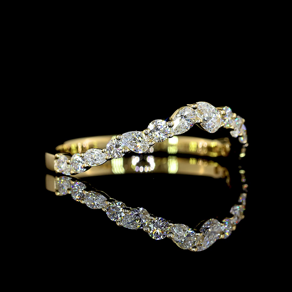 0.45 Cts 14k Yellow Gold Mix Shape Special Eternity Band