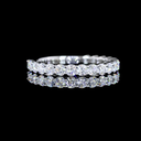 0.83 Cts Platinum Round Shape 3/4 Band Eternity Band
