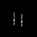 1.04 Cts 14k Yellow Gold Round Shape Hanging Earring